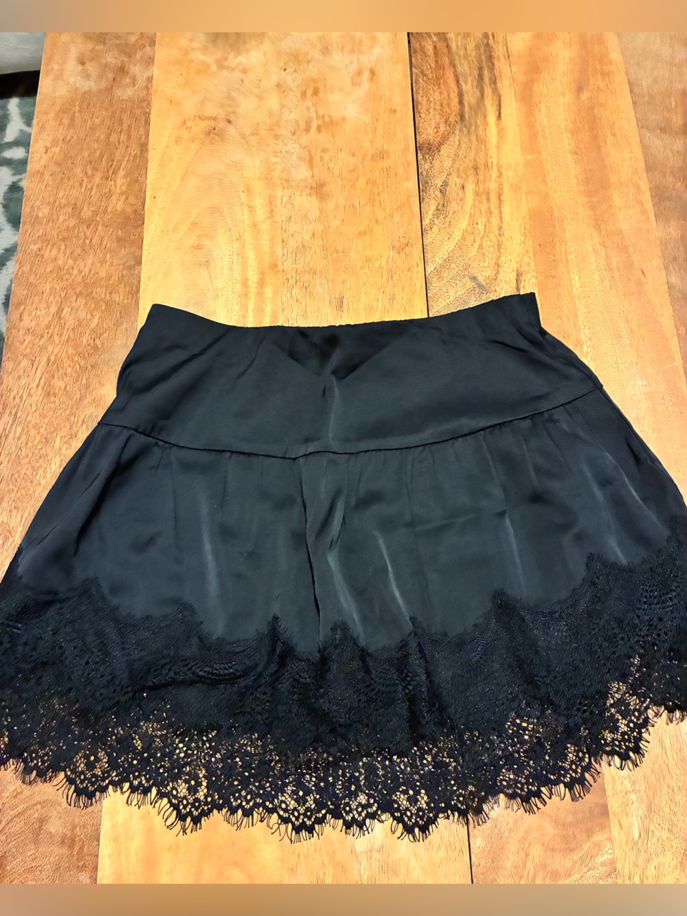 Abercrombie & Fitch Black Lace Trim Mini Skirt